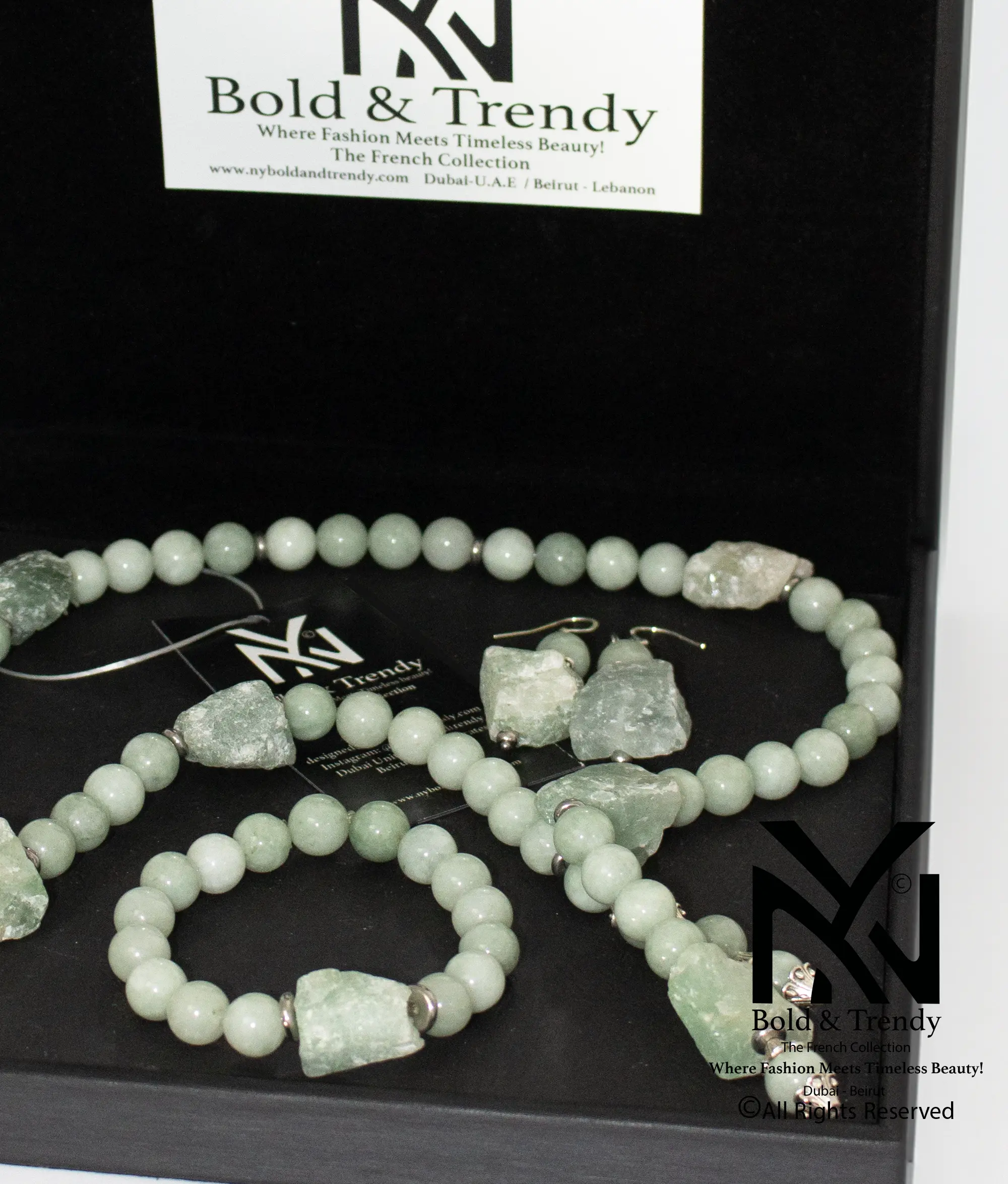  Complete Set Natural Uncut Rough Natural Cloudy Green Jade Beads 1
