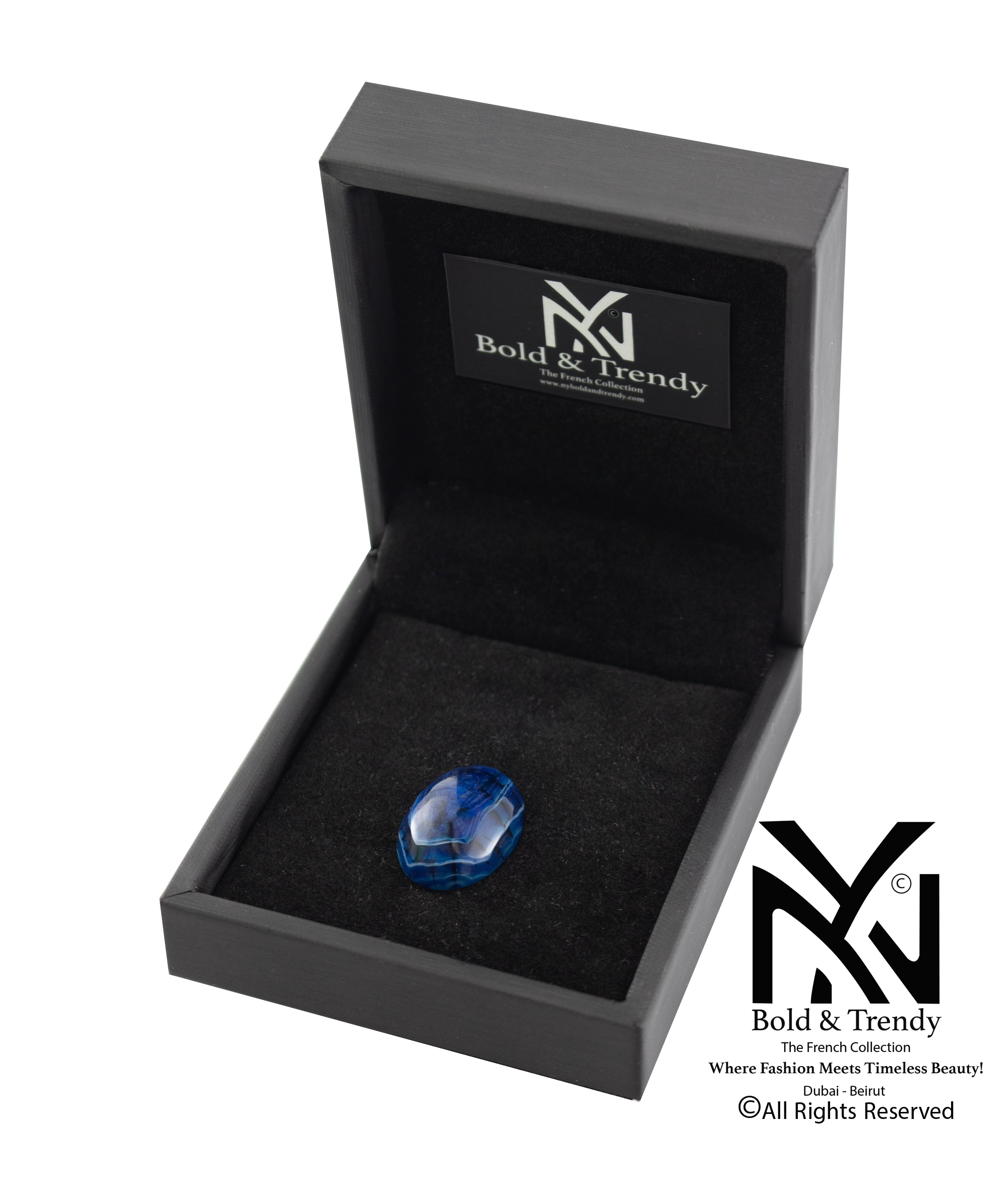  Dragon Blue Black Agate 1