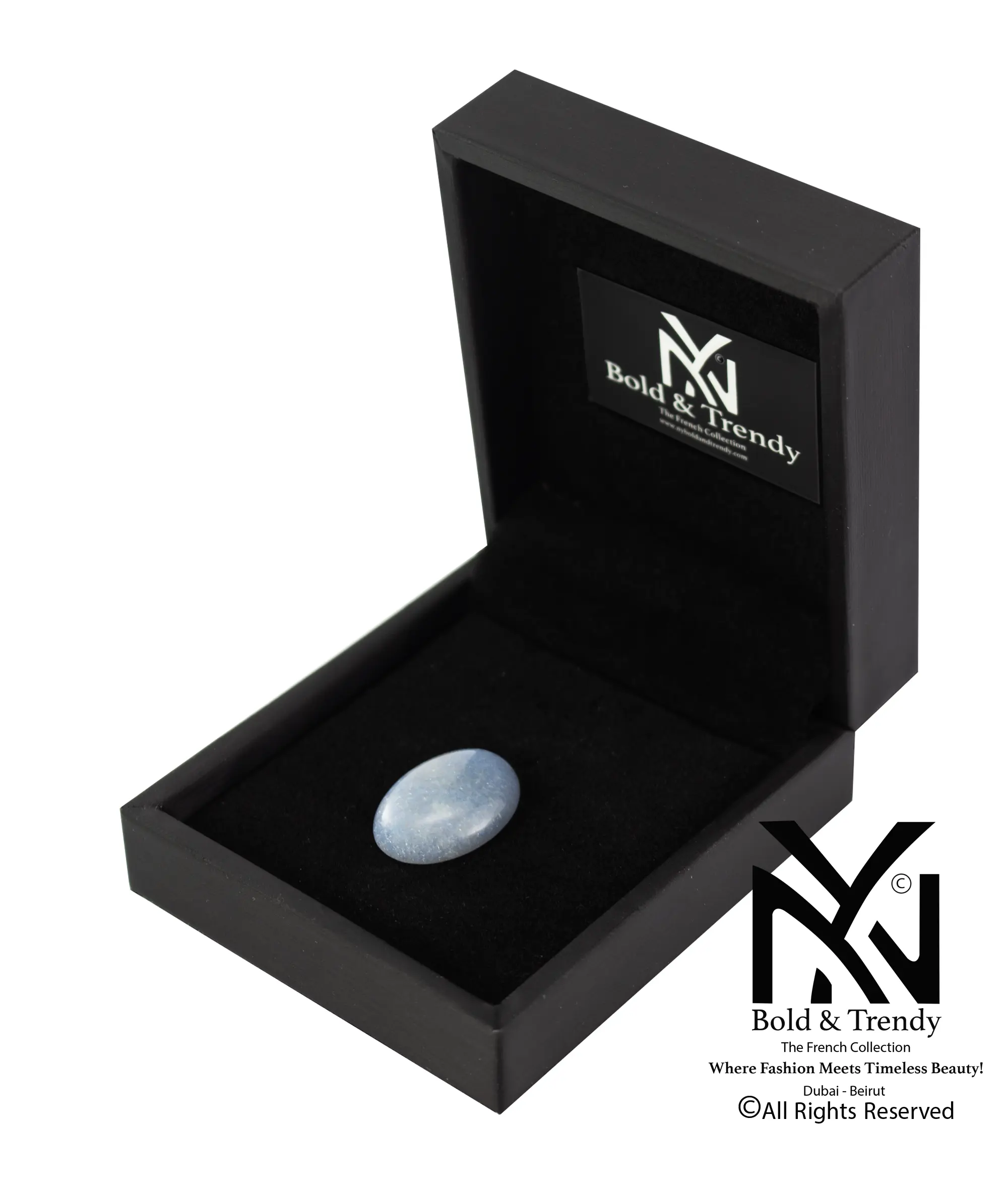 Natural Crystal Blue Angelite Palm stone 1