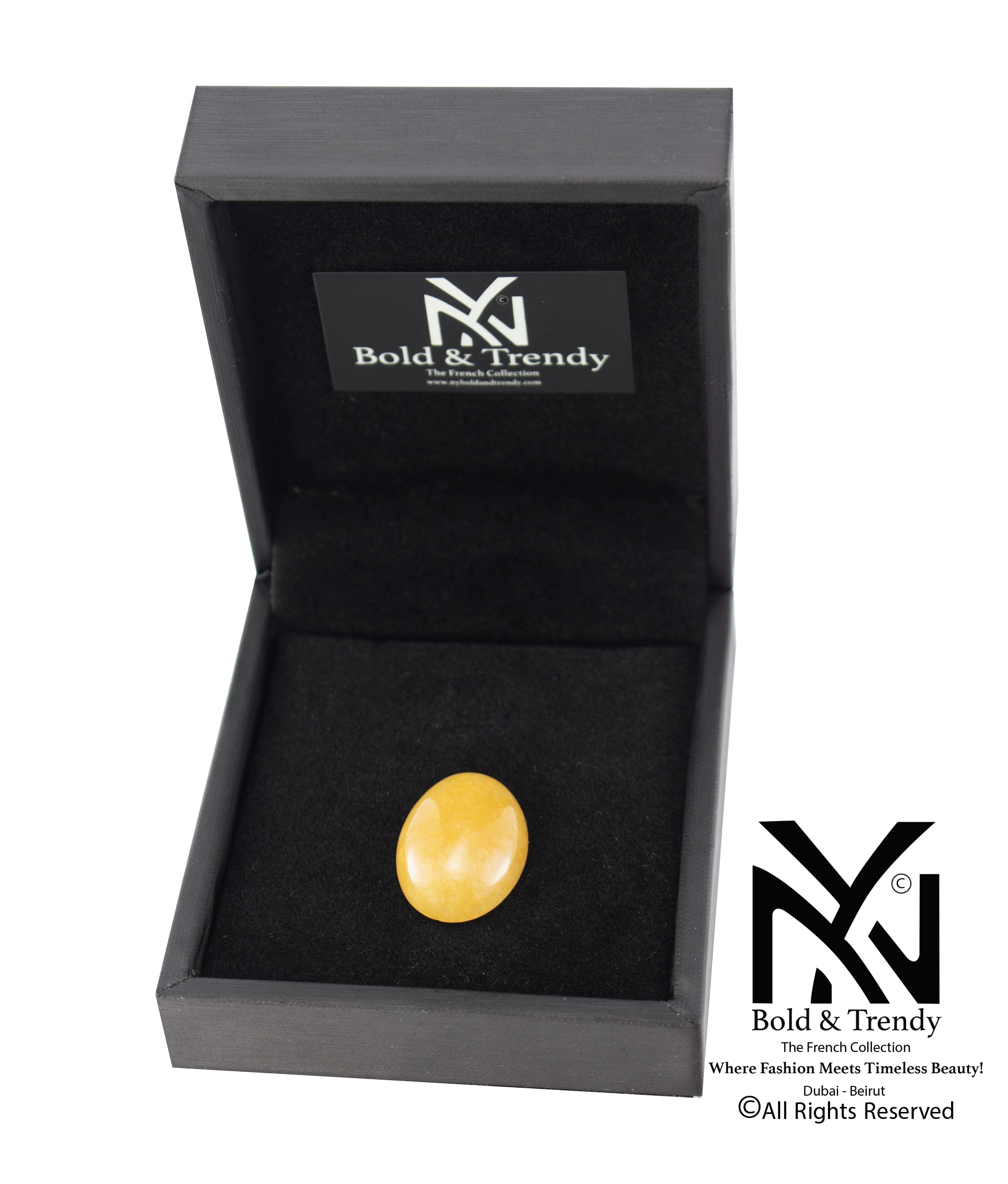  Natural Yellow Agate Stones 1