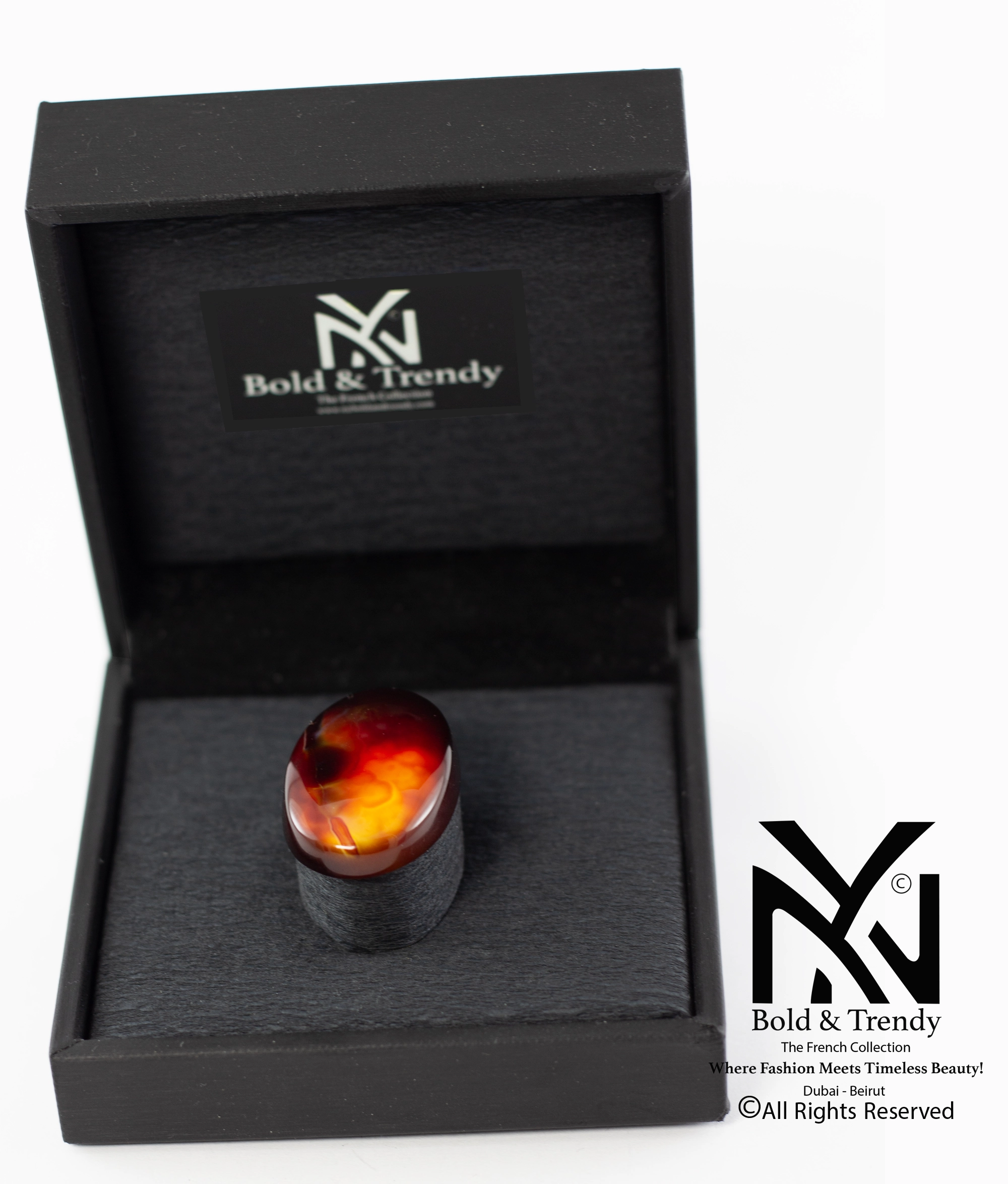 black yellow red agate 1