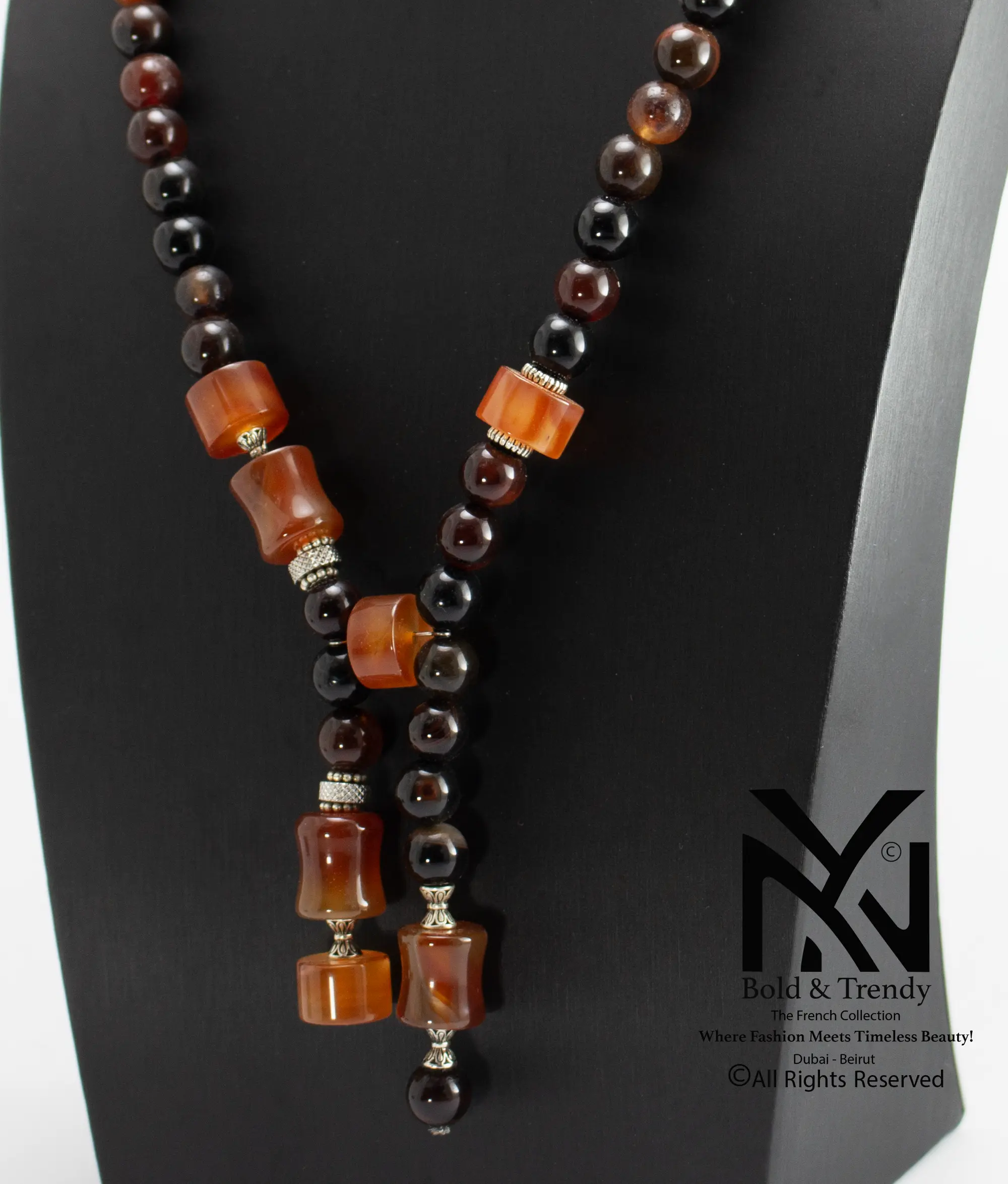 Exclusive Collection: Rare Agate, Black Australian, Mexican Red Fire, Orange Peach Yamani, and Silver Set from NY Bold & Trendy
