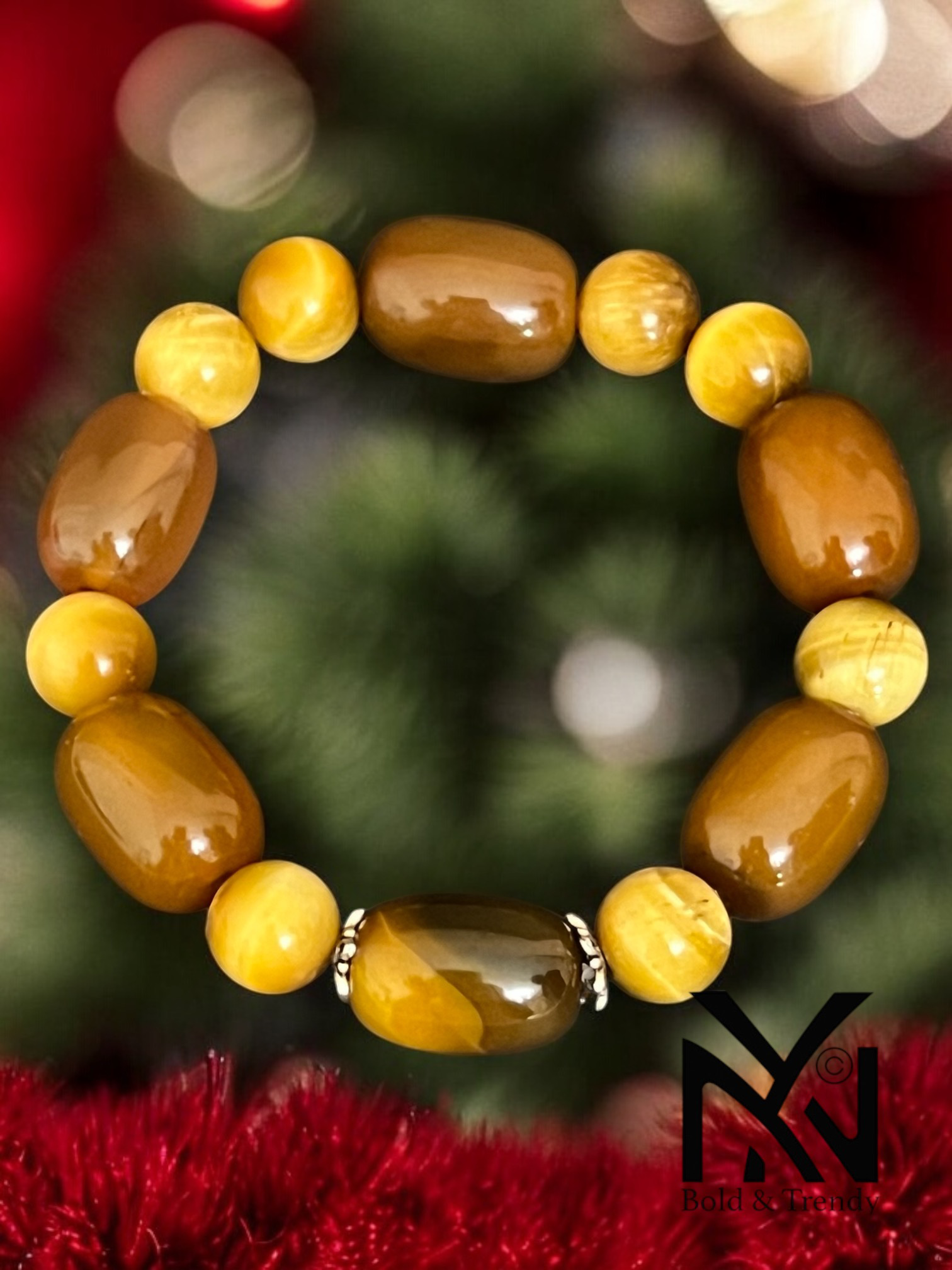 Éclat Mexicain bracelet showcasing vibrant Mexican agate stones