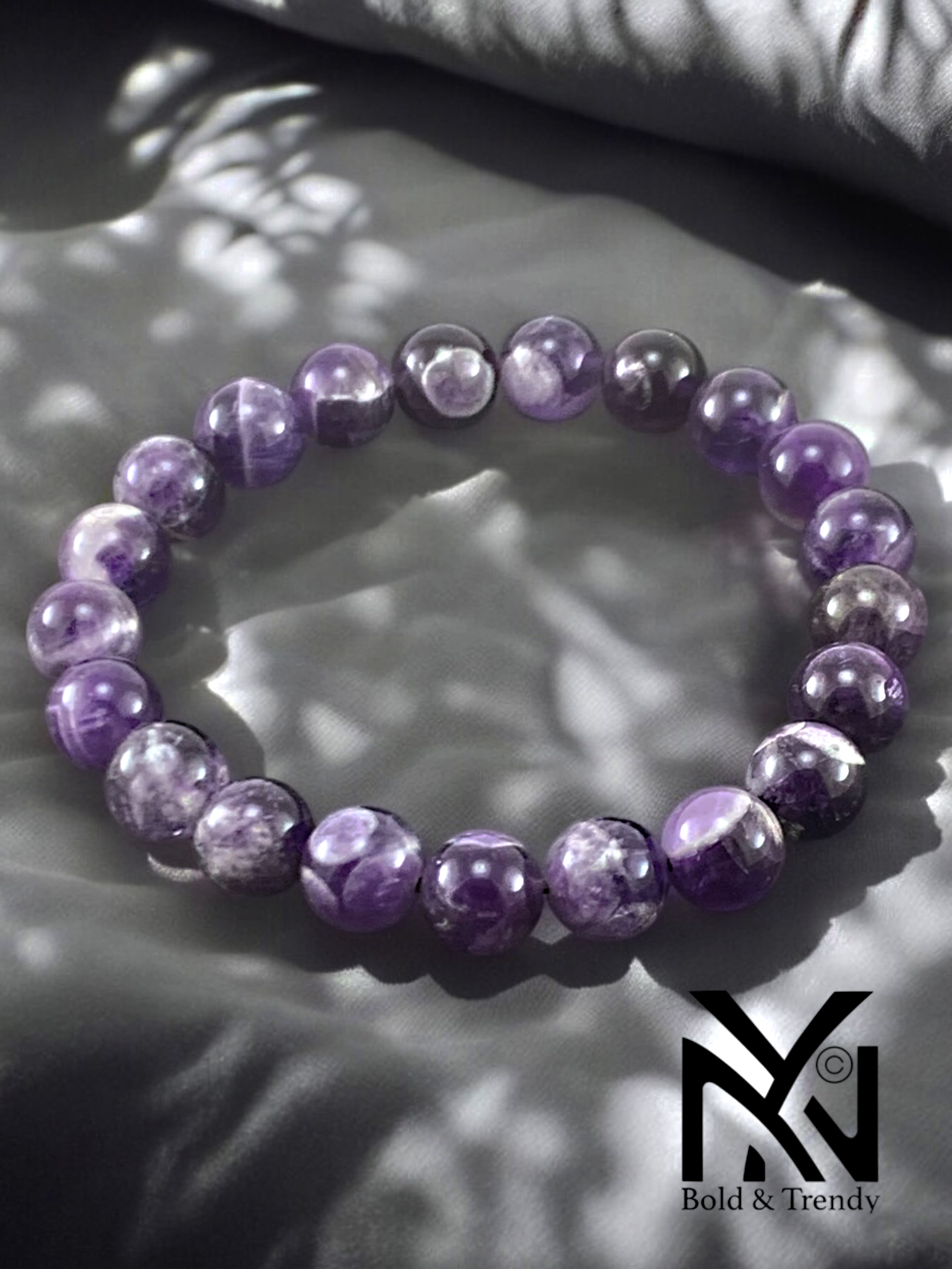 Bracelet Énergie Divine - Amethyst and Moonstone Bracelet for Spiritual Awareness