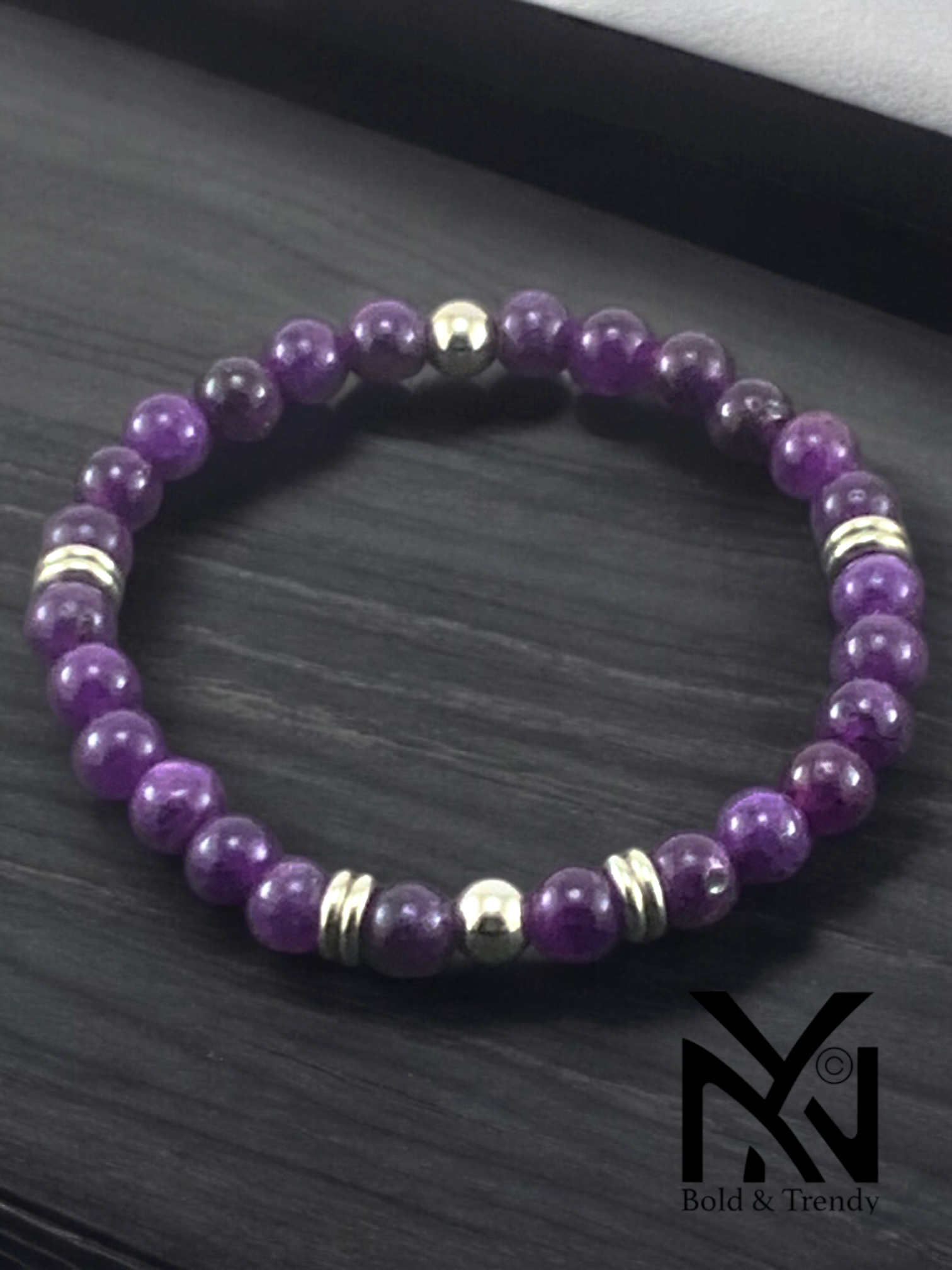 Bracelet Éclat d'Améthyste - Amethyst Bracelet for Clarity and Focus