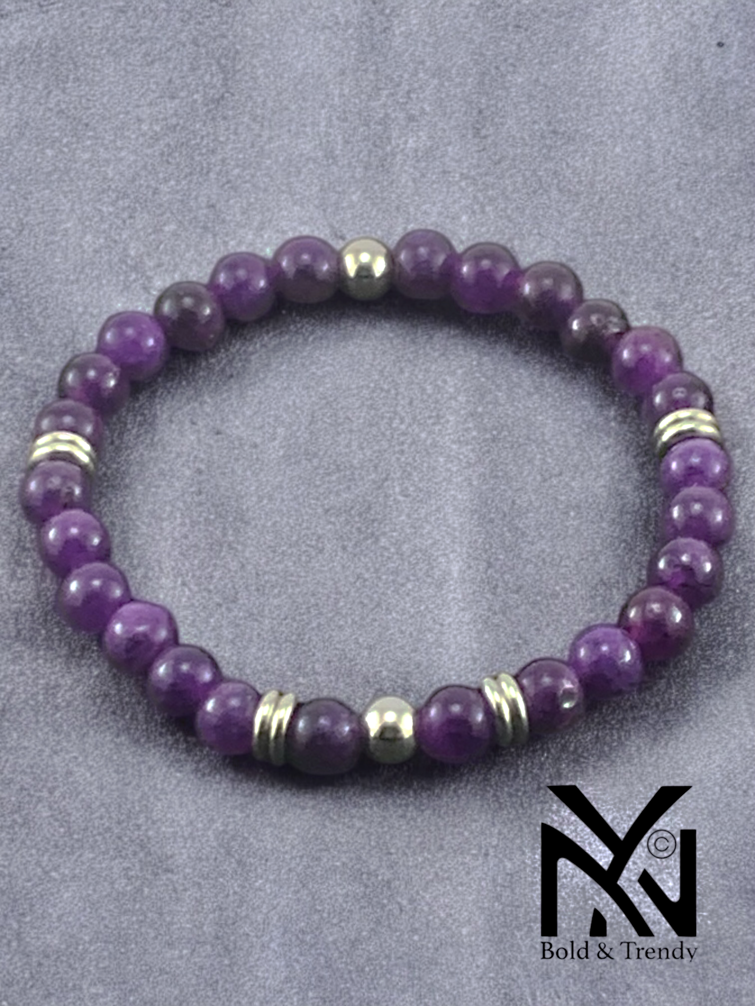 Éclat d'Améthyste - Elegant Amethyst Bracelet for Mental Balance