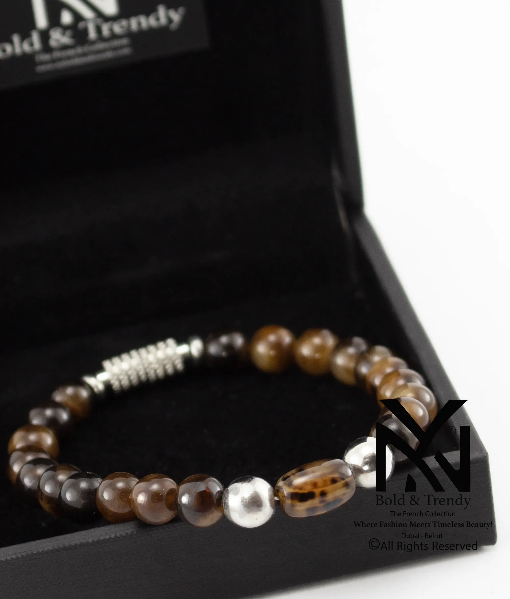  Unisex Bracelet Natural Botswana Hazel Agate 1