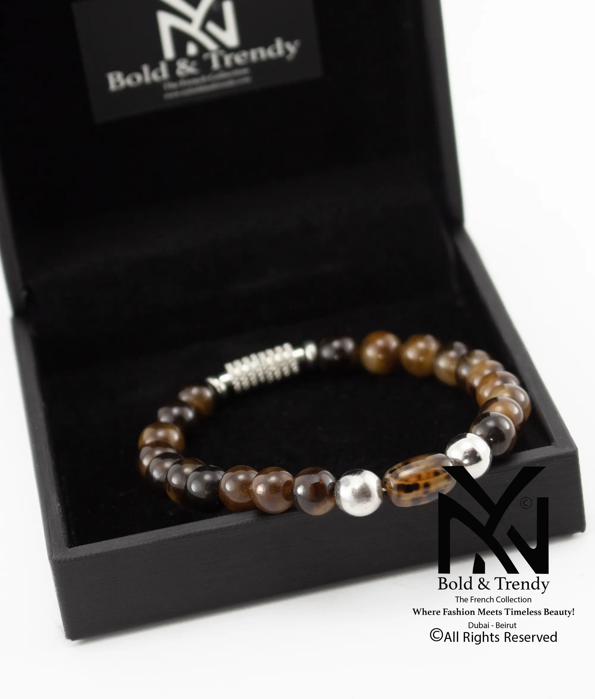  Unisex Bracelet Natural Botswana Hazel Agate 1