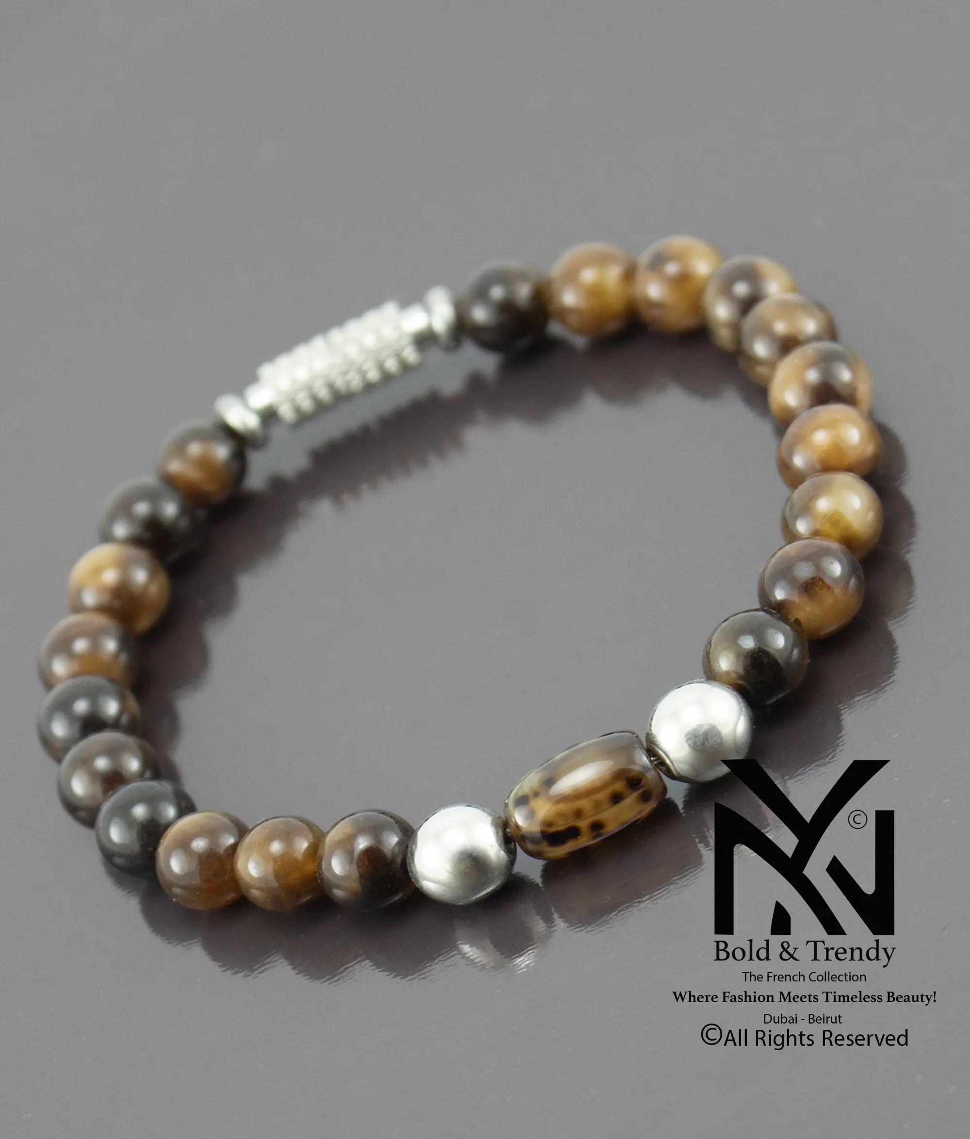  Unisex Bracelet Natural Botswana Hazel Agate 1